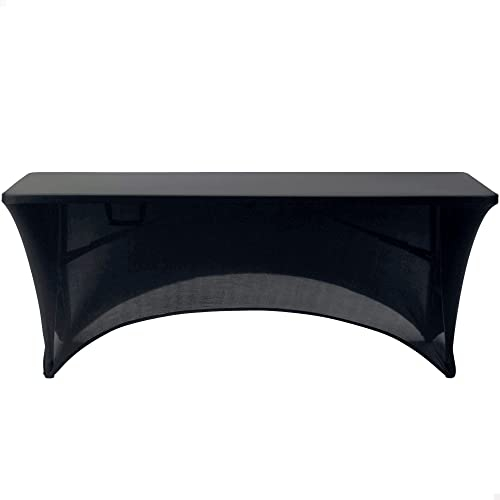 AKTIVE 61545 - Housse de Table de Jardin Noire, Protège-Table Élastique 180X61X76cm, Housse de Protection Robuste pour Meubles de Jardin avec Fixation Renforcée, Housse de Mobilier d'Extérieur