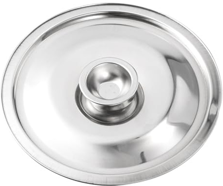 DOITOOL 16Cm Stainless Steel Seasoning Pot Lid Metal Replacement Cover Kitchen Gadget Easy to Clean for Household Cooking