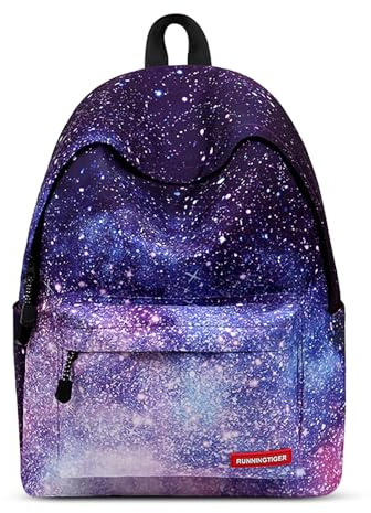 FORRICA Sac à Dos Galaxie Cartable Filles Garçons College Sacs D'école Scolaire pour Ado Enfant Sac a Dos pour Ordinateur Portable Femme Loisir Sac de Voyage Étoile A