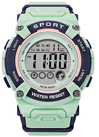 Uhr Damen Armbanduhr Digital Elektronisch Jelly Süßigkeiten Farbe Buntfarbig Frauen Uhren Damenuhr mit Silikonarmband Wasserdicht Sportuhr für Mädchen Kinderuhr Junge Kids Watch Wecker Licht Stoppuhr
