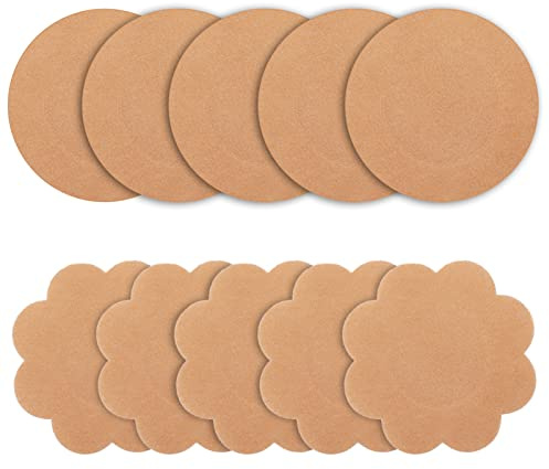 Sibba Cache-Tétons Beiges Pétales di Petto Autocollants Ruban Adhésif in Silicone Respirant Lingerie Accessori per Roba di Marito per Donna E Ragazza Beige Taglia Unica