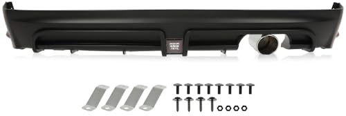 GRAND ORANGE Rear Bumper Spoiler & LED 3RD Brake Light & Muffler Tip Compatible with Honda Civic 4 Door only 2006-2011 Mug RR Style Air Dam Chin Diffuser Mugen Rear Bumper Lip