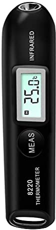 Mini Thermomètre Infrarouge Numérique avec écran LCD, Stylo de Température Portable sans pour des Lectures Faciles et Précises (BLACK)