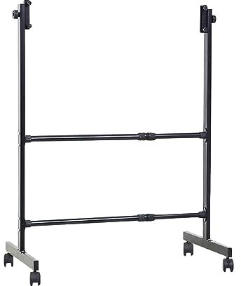LOOQS Universal Mobile Stand, White Board Stand Nur, Black Metal Dry Erase Board Stand für Schulbüro und Zuhause passt Whiteboard Größe 45x60cm-80x100cm