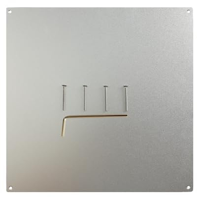 BCZAMD Anycubcii i3 Mega 3D Drucker Zubehör 220mm Hotbed Aluminium Platte: Vier-Loch-Bauplatte mit M3*30 Senkkopfschrauben 4 Stück und Schraubenschlüssel für Mega S Pro AnetA8A6 Silikon-Heizkissen