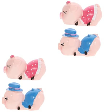 Alipis 2stücke Lovely Kissing Pig Statue Resine Piggy Figurine Ornament Für Garten Und Rasen Kreative Dekoration Für Heim Und Außenbereich Für Schweineliebhaber