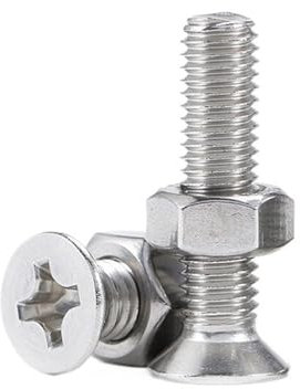 M5 M6 M8 304 Edelstahl 2 in 1 Bolzenmutter-Kombinationssatz Kreuz Senkkopfschraube Sechskantmuttern(50mm - 3 sets,M8)