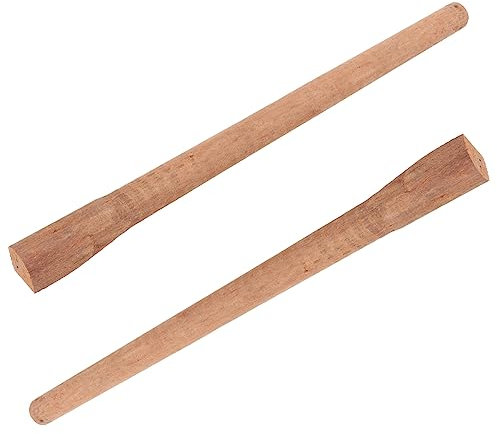 WOONEKY 2stücke Holzbeilstiel Mit Montagezubehör Ersatzstiel Für Beil Holzgriff Für Camp Stiel Zum Passend Für Breit-beile