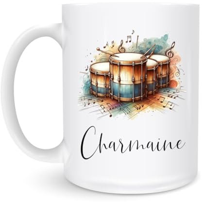 Coffee Mug Music Instrument Ceramics Coffee Cup Reusable White Mug with Handle Personalized Jumbo Mug for Kitchen Beer 330Ml