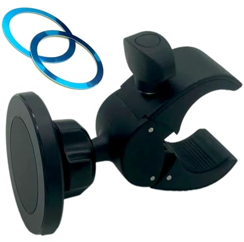 DHYSTAR Magnetic Cell Phone Holder Mount for Indoor Exercise Bike Compatible with Peloton,Treadmill,Elliptical,Stroller,Golf Push Cart,Shopping & Golf Cart,Compatible with MagSafe iPhone