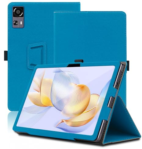 Funda para Acer Gadget E10 ETPad 10.95 Pulgadas, Acer Gadget E10 ETPad Tablet Funda, Funda Protectora Plegable con Soporte para Lápiz y Correa para la Muñeca, Protección Total. (Azul Claro)