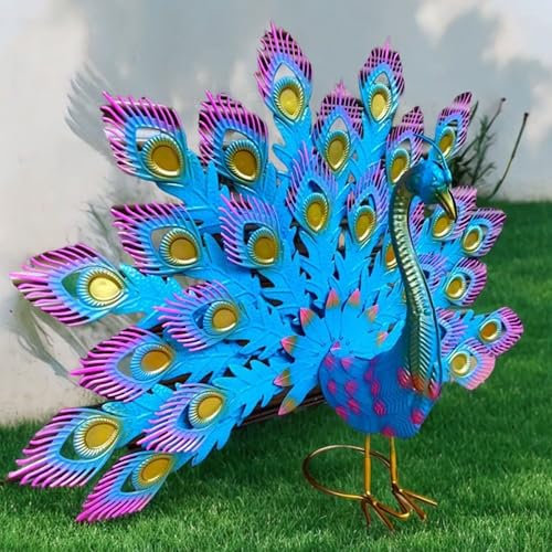 FGXY Garden Ornaments, Outdoor Standing Metal Peacock, Garden Statues, Large Garden Ornaments, Birds Garden Ornament Sculpture, Unique Home Gifts, Suitable For Courtyards Balconies Yards And Lawns