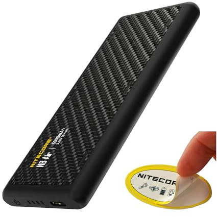 Nitecore NB Air 5000mAh Ultra Leggero e Sottile Power Bank, Porta USB-C per Telefoni, Orologi Intelligenti, Auricolari, Torce Elettriche e Fari