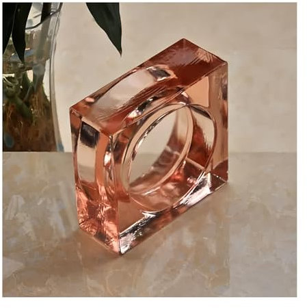 ZNQNDSR Glasbaustein Quadratische Farbige Glasbausteine ​​mit Hoher Transparenz, Einseitige Kristallsteine, Glasfliesen Für Bars, Hotels, Büros Und Privathaushalte(Light Brown)