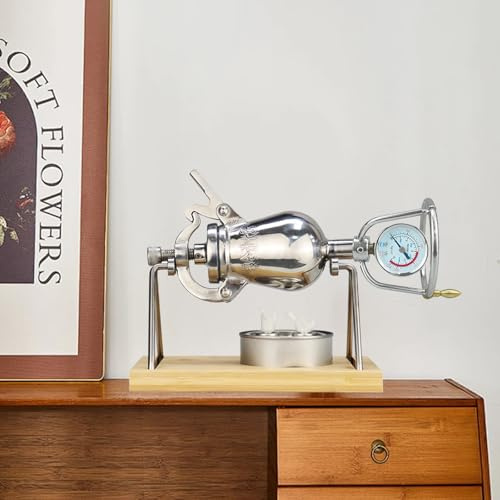 Popcorn Machine Popcorn Poppers,Nostalgia Popcorn Maker, Small Mini Chinese Vintage Home Decor Manual Popcorn Grain Amplifier for Movie Nights Home Party, 304 Stainless(300ml)