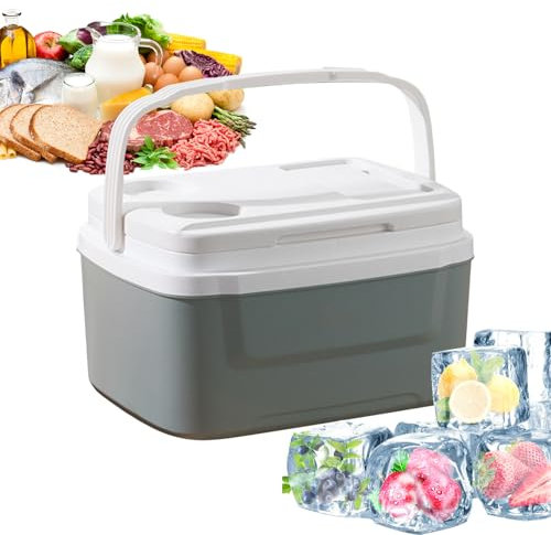 Camping Kühler - Auto Kühlschrank | Große Hochleistungs-Eisbox | Tragbare Kühlbox | 8L Tragbarer Outdoor Camping Kühler - Auslaufsicherer Autokühlschrank mit Griff Große Kapazität Ice Che