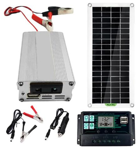 SXYKXYDL Panel Solar de 1000 W, 12 V, Controlador de 10 A-100 A, Kit de Placa Solar para teléfono, RV, Coche, Caravana, casa, Camping, batería Exterior