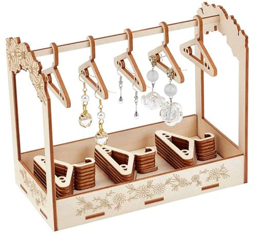 Eterspr Espositore Orecchini Legno, Porta Orecchini Legno, Supporto per Orecchini per Donne e Ragazze per Casa o Negozi