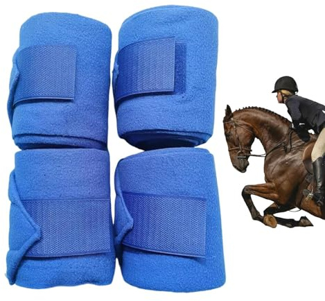 Bendaggi per Gambe Di Cavallo,4 Pezzi Stivali Equestri Protezione Gambe | Protezioni Bendaggi 248 cm Equestri Supporto Tendini Equitazione