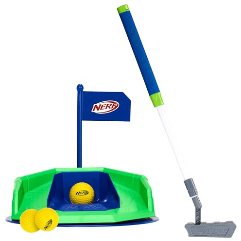 NERF Pivot Putt Golf Game - Automatically Fires Back The Golf Balls - 3 Modes of Play - Spin Mode for Challenge Play