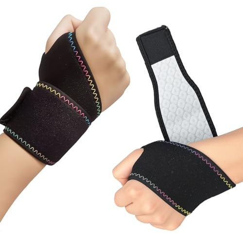 GYHWOFUL handledsstöd set om 2 – justerbart handledsbandage för sport och vardag, ventilerande handledsskydd och karpaltunnelbandage, vänster och höger