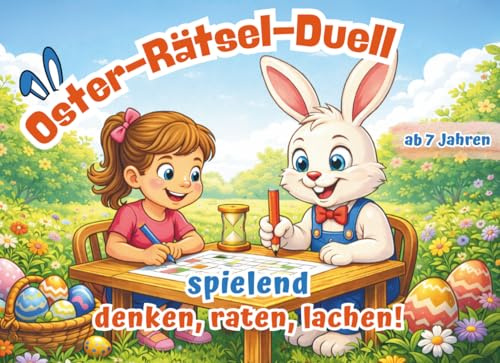 Oster-Rätsel-Duell Das große Oster-Rätselbuch für Kinder ab 7 Jahren: Spiele, Quiz, Sudoku & Denkaufgaben für die Grundschule