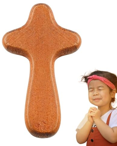 24 Cruces De Madera Pequeñas A Granel, Llavero Con Cruz Pequeña, Decoración De Madera Portátil Para La primeras Comunión Infantiles Ceremonias De Graduación Exámenes Importantes