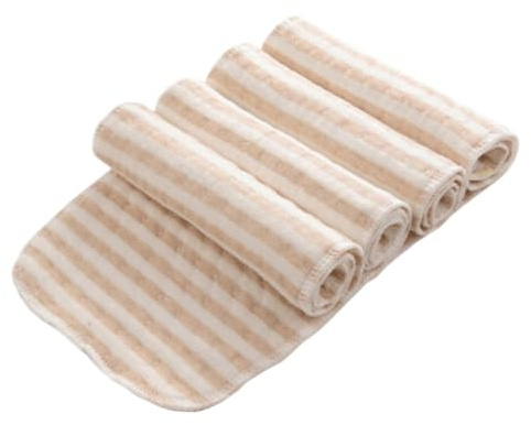 Coussin Rehausseur Lavable Bébé 4 Pièces Anti-Fuites, Coton Biologique | Doublure à 3 Couches, Barrière L'Humidité, Réduit les Changements Nocturnes, Marron