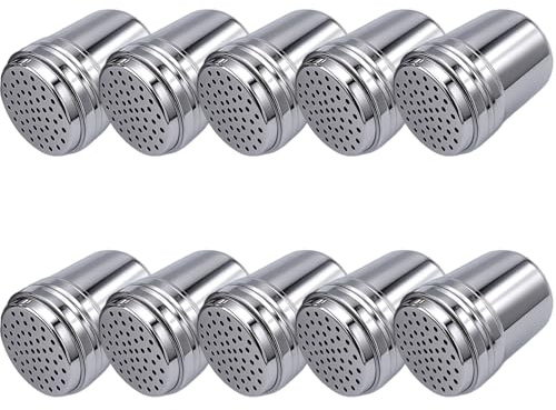 Set di 10 mini shaker per condimenti da viaggio, in acciaio inox, per barbecue e cucina, dimensioni compatte, facili da trasportare, per uso domestico, picnic e cene all'aperto
