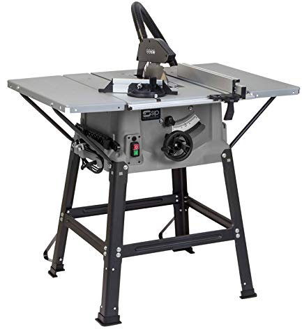 SIP 10 Table Saw with Stand, 230V 2.4hp / 1800W 5000rpm Electric Motor Power Saw for Cutting Wood