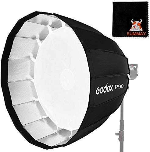GODOX Portable P90L 90cm de Profondeur parabolique Boîte à Lumière Bowens Mount de Studio Speedlite Réflecteur Studio Photo Boîte à Lumière
