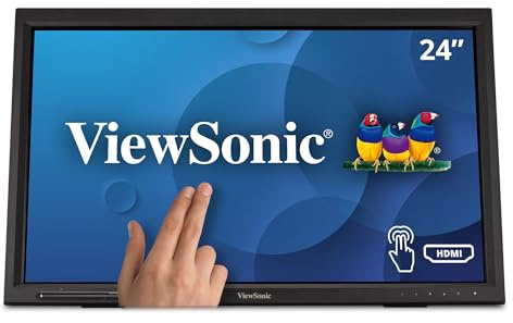 ViewSonic TD2423D 24 Inch 1080p 10-Point Multi IR Touch Screen with Eye Care HDMI, VGA, USB Hub and DisplayPort