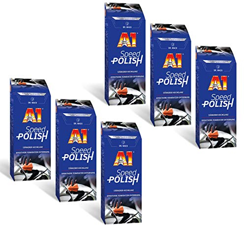ILODA 6X 500ml Dr. Wack A1 Speed Polish, Autopolitur für alle Lacke mit Carnauba-Wachs für Lack-Versiegelung bis 3 Monate, Politur für Auto, Lackschutz