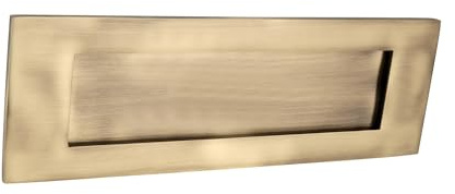 Traditioneller Briefschlitz mit Türklopfer, viktorianischer Stil, aus massivem Messing, 25,4 cm oder 30,5 cm, antikes Design (30,5 x 10,2 cm)