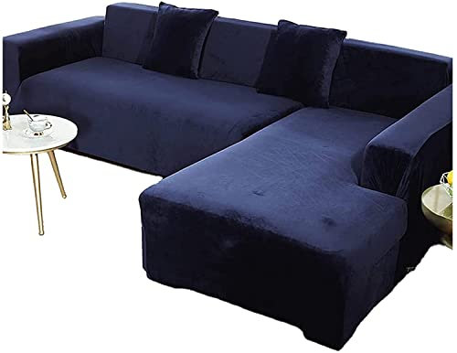 VEAI Samt Couchbezug L-Form Sofabezug Weich 1 Stück Elastische Lounge-Sessel Sofahusse waschbare Katzen Hunden Möbelschutz (Color : I, Size : 235-300cm)