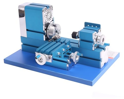 Universelle Mini Metalldrehmaschine, 36W Drehmaschine motorisierte Metallbearbeitung, DIY, CNC-Werkzeug, Holzbearbeitung für Bildung, Modellbau, W10003M, AC100 V ~ 240 V, 20.000 U/min