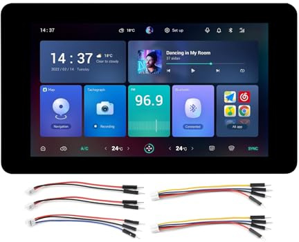 Waveshare ESP32-S3 7inch Capacitive Touch Display Development Board,ESP32 with 800×480 Resolution 65k RGB 7 inch LCD Screen,5-Point Touch,Supports WiFi & Bluetooth