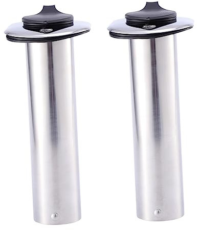 HANABASS Angelrutenhalter Aus Edelstahl 90° Mit Basis Und Ablauflöchern Verstellbar Leichtes Bootszubehör Für Kajak Und Fischerboote Mit Reling