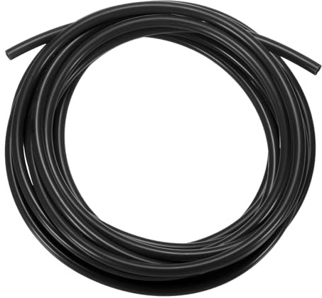 sourcing map Tuyau pneumatique en polyuréthane pour compresseur d'air, transfert de fluide, 6 mm de diamètre extérieur x 4 mm de diamètre intérieur, 5 mètres, noir