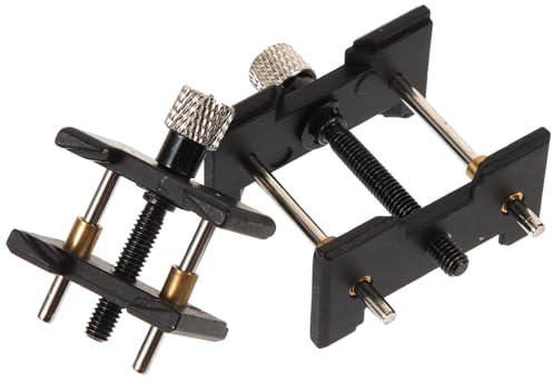 CALLARON Outils Horlogerie Pince de Mouvement de Montre en Métal, 2 Pièces, Support de Mouvement de Montre-Bracelet Noir, Réutilisable pour Réparation