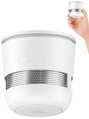 Mini-Rilevatore di Fumo con 10 Anni di Autonomia, Allarme Fumo con Sensore Fotoelettrico Indipendente, Certificato EN14604 e CE Rilevatore di Incendio con Sensore Fotoelettrico