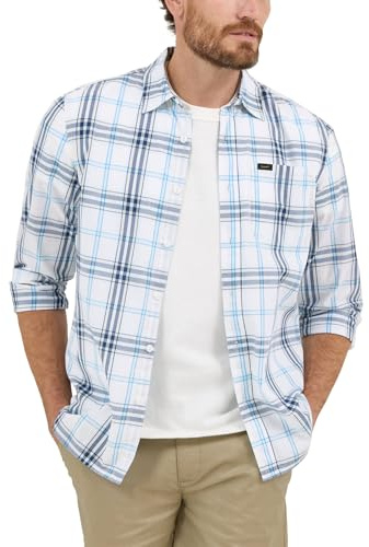 Lee Camisa de Manga Larga Multiusos para Hombre, Ajuste clásico, a Cuadros Orion, 42/44, Cuadros Orion, L