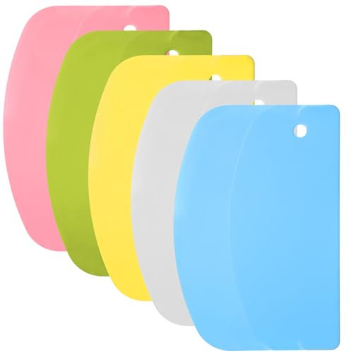Spachtel Küche Teigschaber Silikon Set 5 Stück Kunststoff Teigspatel Silicone Spatula Teigspachtel Teigkarte Spatel Küche Backspachtel für Brot Backen Kuchenschaber Backen Zubehör