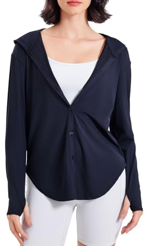 chiguomaoyi Camiseta Proteccion Solar Mujer Manga Larga Ligeras UPF 50+ Deporte UV Ropa