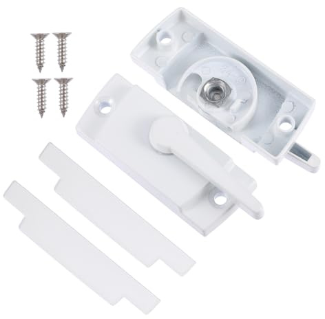 SHINEOFI 4 Ensembles Verrou de Fenêtre Coulissante de Serrures Vol pour Fenêtres Coulissantes Renforcée Installation Facile Compatible avec
