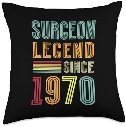 Surgery Legend 1970 56 Years Scalpel 56th Birthday Surgeon Throw Pillow