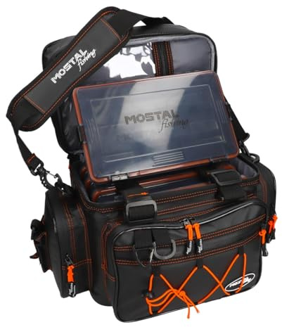 Mostal Anglertasche Taipan 715 wasserdichte Angeltasche mit 4 Boxen