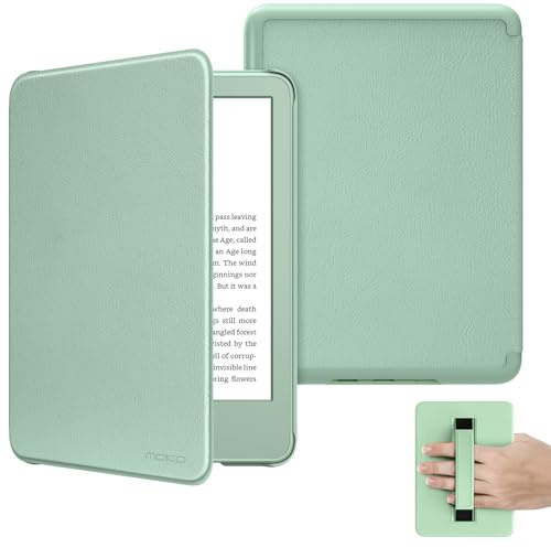 MoKo Case für 6 All-New Kindle (11. Generation-2024/2022 Release), Leichte Hülle mit Handschlaufe Auto Wake/Sleep für Kindle 11. Generation 2024 e-Reader, Agave Grün