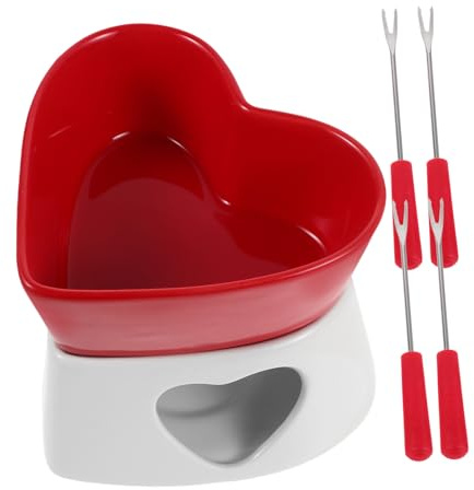 PRETYZOOM Fonduta Cioccolato Mini in Forma Riscaldatore e Formaggio Versatile per Dolci Pulizia Facile per Cene Intime e Feste