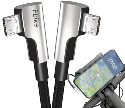 PAXO Câble de charge micro USB de 15 cm compatible avec Bosch Smartphone Grip, Smartphone Hub & Cobi Bike (ordinateur de vélo Bosch Smart System), câble micro USB